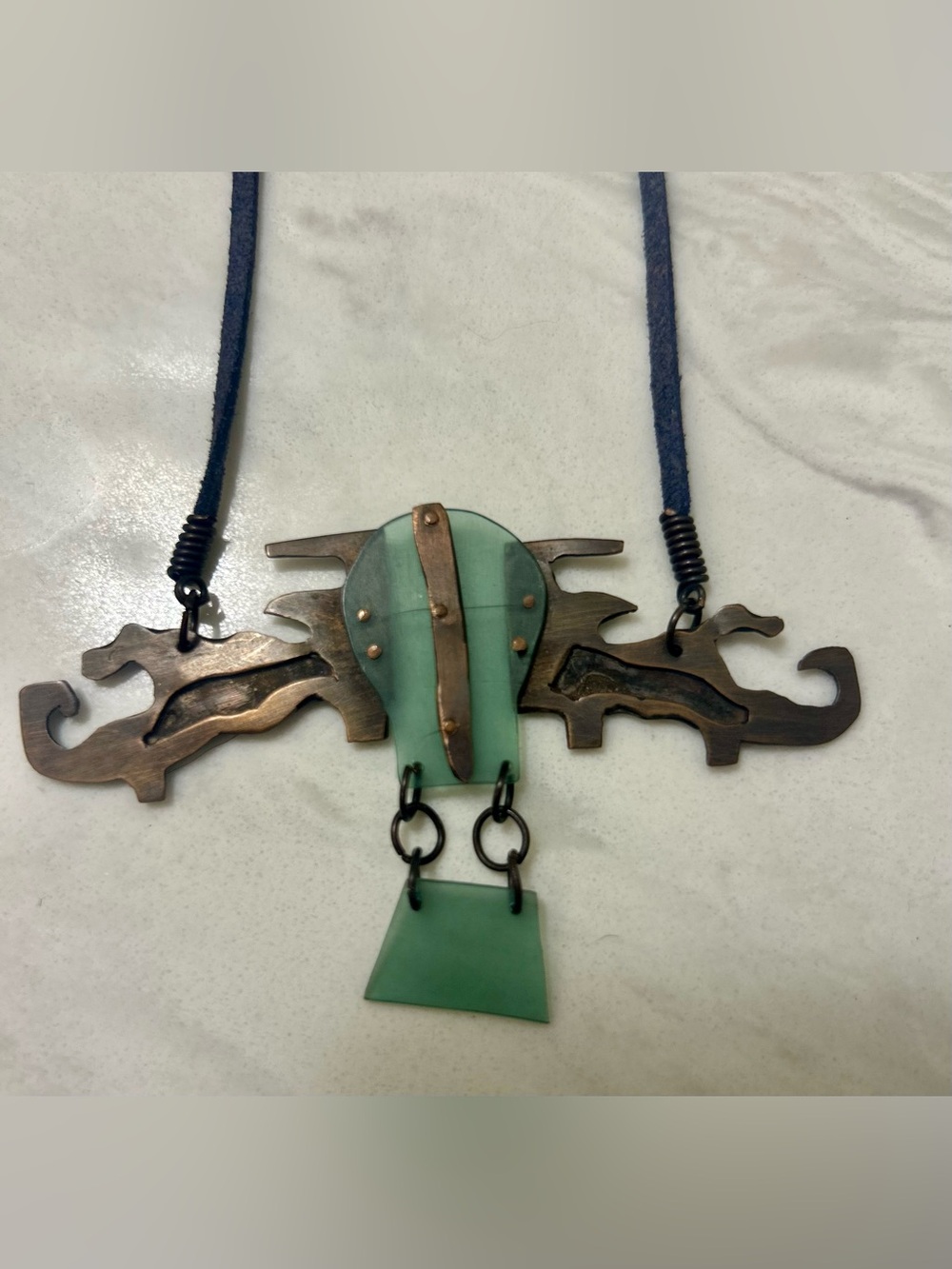 Vintage Handcrafted Steampunk Mix materials Necklace